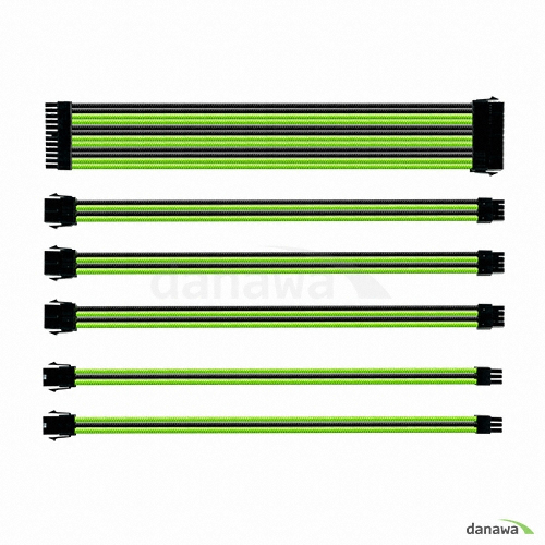 쿨러마스터 Sleeved Extension Cable Kit (그린, 0.3m)