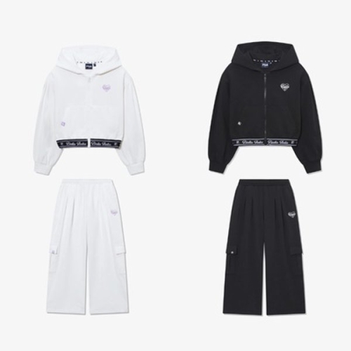 휠라 키즈 크롭벌륜핏 상하세트 FK261FT/FP07G002 100/001