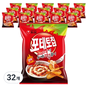 농심 포테토칩 엽떡 오리지널맛 50g (32개)_이미지