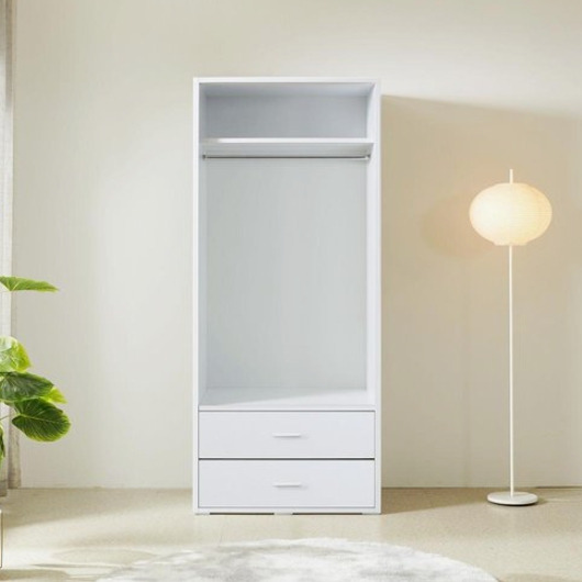 동서가구 세이블 슬라이드 싱글 원룸 2단 서랍형 옷장 800_이미지