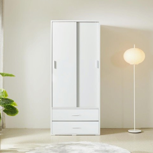 동서가구 세이블 슬라이드 싱글 원룸 2단 서랍형 옷장 800