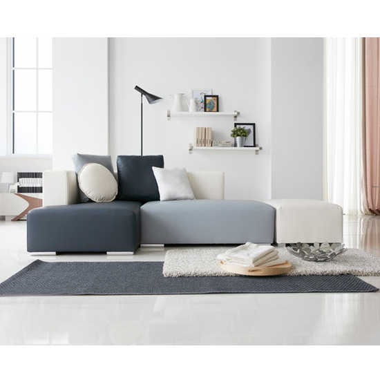 로웰 그레이 카우치 소파 3인용