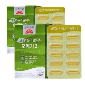 고려은단 식물성 퓨어 알티지 오메가3 801mg 60캡슐 (2개)_이미지