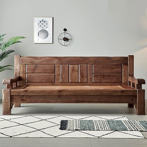 S프리미엄 소나무 통원목 돌소파 MS