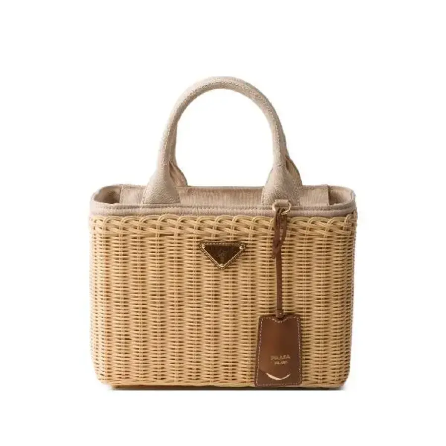 프라다 미디엄 위커 앤 캔버스 토트 백 1BG835V7VXRE28 T_이미지