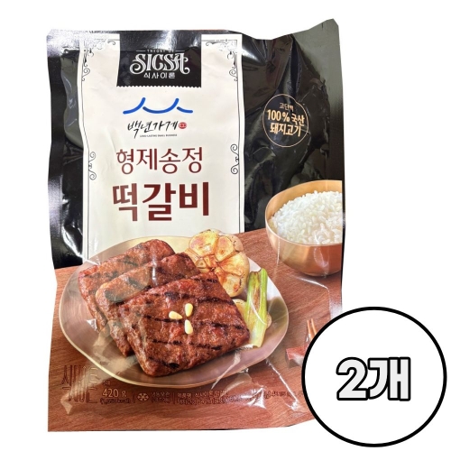 롯데웰푸드 식사이론 형제송정 떡갈비 420g[2개]
