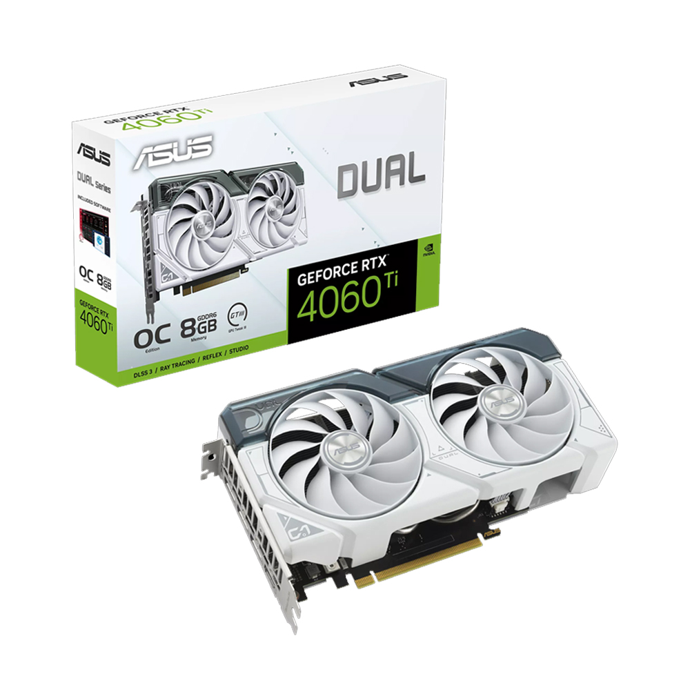 ASUS DUAL 지포스 RTX 4060 Ti O8G OC D6 8GB White 인텍앤컴퍼니_이미지
