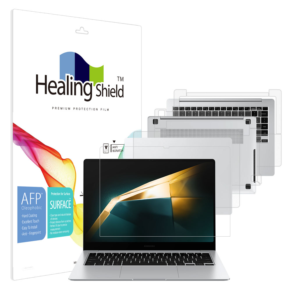 폰트리 힐링쉴드 삼성전자 갤럭시북4 프로 NT940XGQ NT940XGK 올레포빅 고광택 (액정보호필름 + 외부보호필름 3종 세트)_이미지