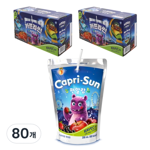 농심 카프리썬 펀알람 200ml (80개)_이미지
