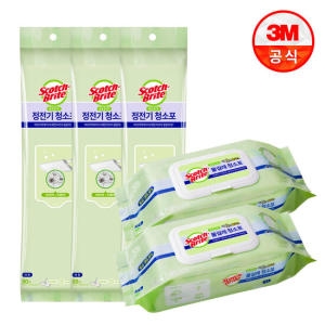 3M 스카치브라이트 대형 베이직 정전기 50매X3팩 + 물걸레 30매X2팩