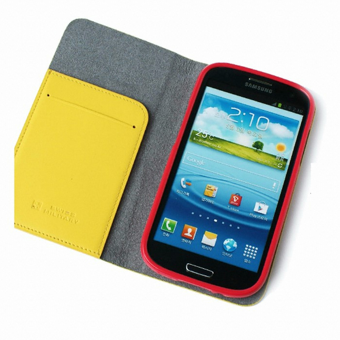 캐러티 갤럭시S3 스위스 밀리터리 클라우드 가죽 케이스 (SHW-E210/SHW-M440S)_이미지