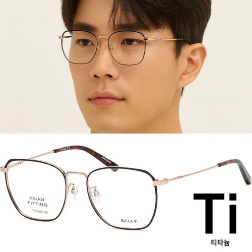 티타늄 안경테 BY5059D 002 사각 메탈테 아시안핏