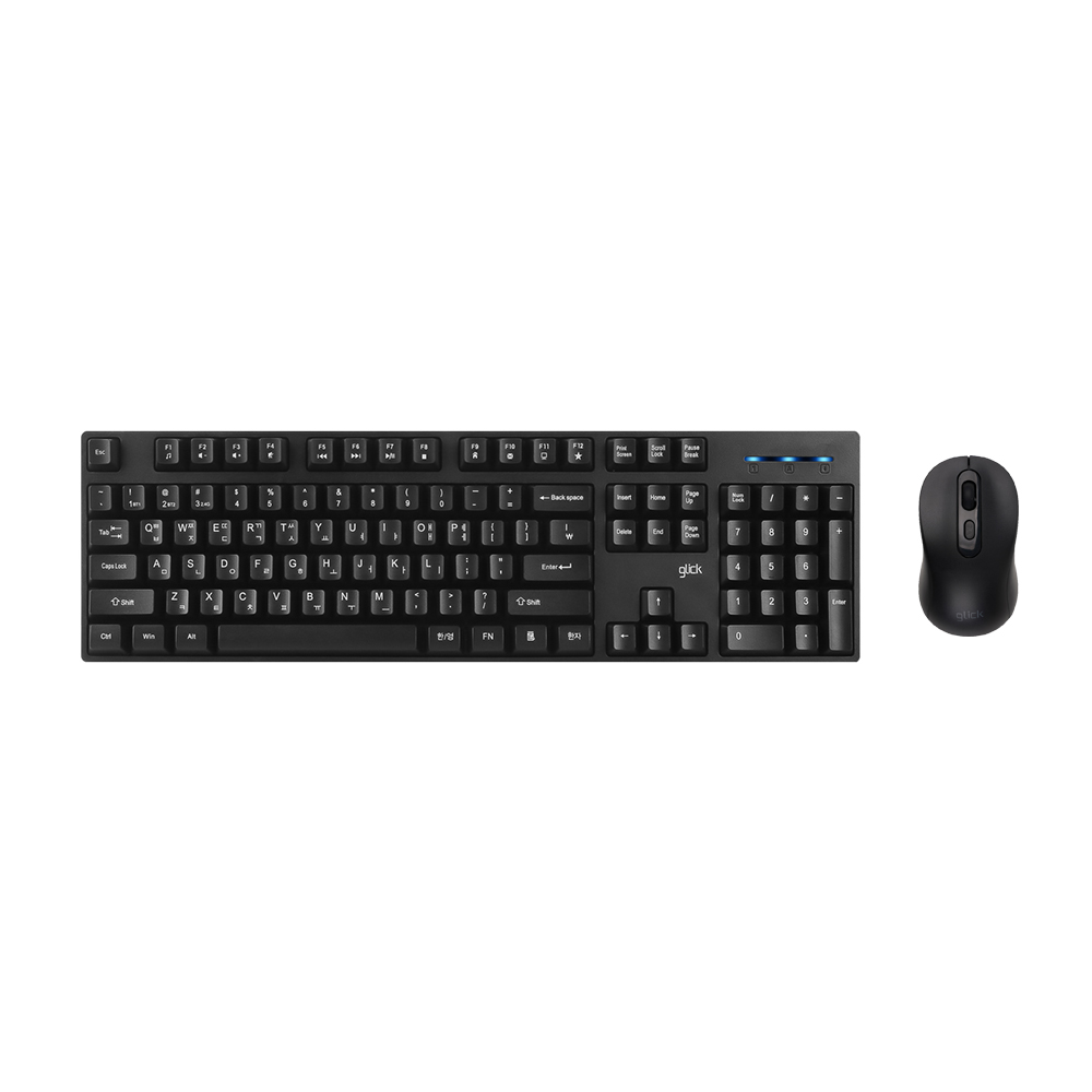 지클릭커 오피스프로 WMK625 스탠다드M 무선 키보드 마우스 세트 (블랙)_이미지