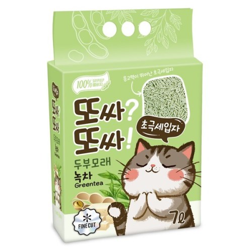 테비토퍼 또싸또싸 두부모래 초극세입자 녹차향 2.5kg (6개)_이미지