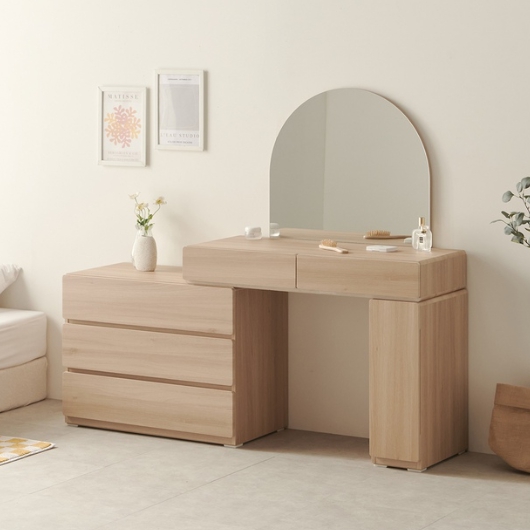 엣지퍼니처 시엔 확장형 서랍 화장대 1000_이미지