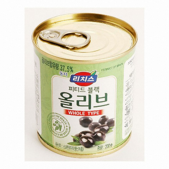 (주)동서 리치스 블랙 올리브 홀 피티드 200g (12개)_이미지