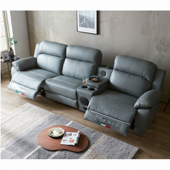 파로마 린플 천연가죽 리클라이너 4인용 (홈바형)