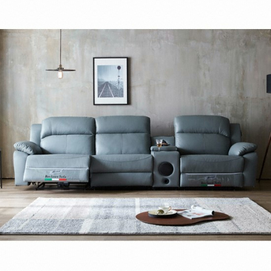 파로마 린플 천연가죽 리클라이너 4인용 (홈바형)_이미지