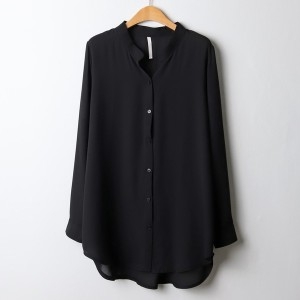 아이우먼 모던차이나넥블라우스 HGJ271M402 빅사이즈_이미지