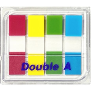 더블에이  인덱스 플래그 하프 컬러 4색 점착식 팝업 디자인 반투명 플래그