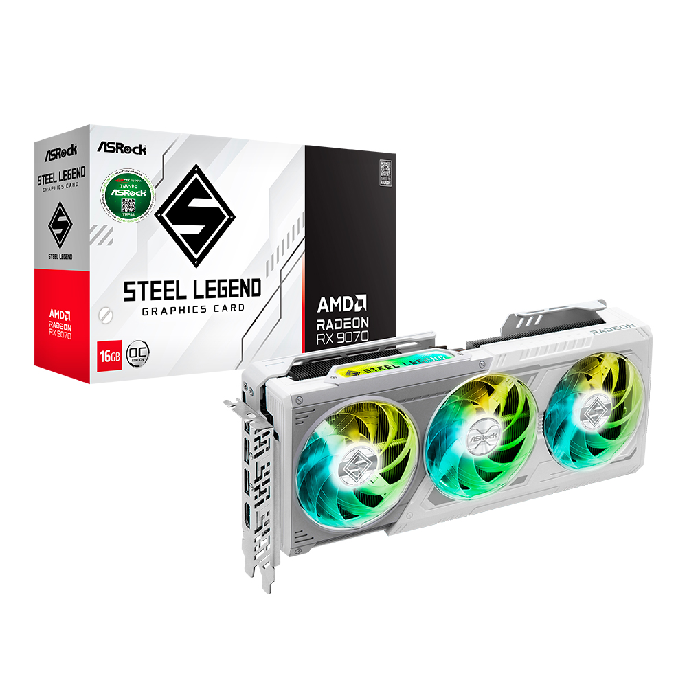 [RX 9070]  ASRock �󵥿� RX 9070 ��ƿ������ OC D6 16GB �����Ƽ����
