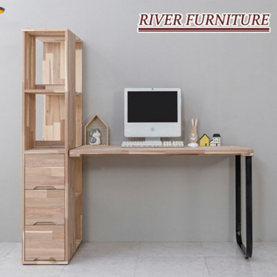 리버퍼니쳐 마쵸 아카시아원목 양방향서랍책장 책상 (1000x600)