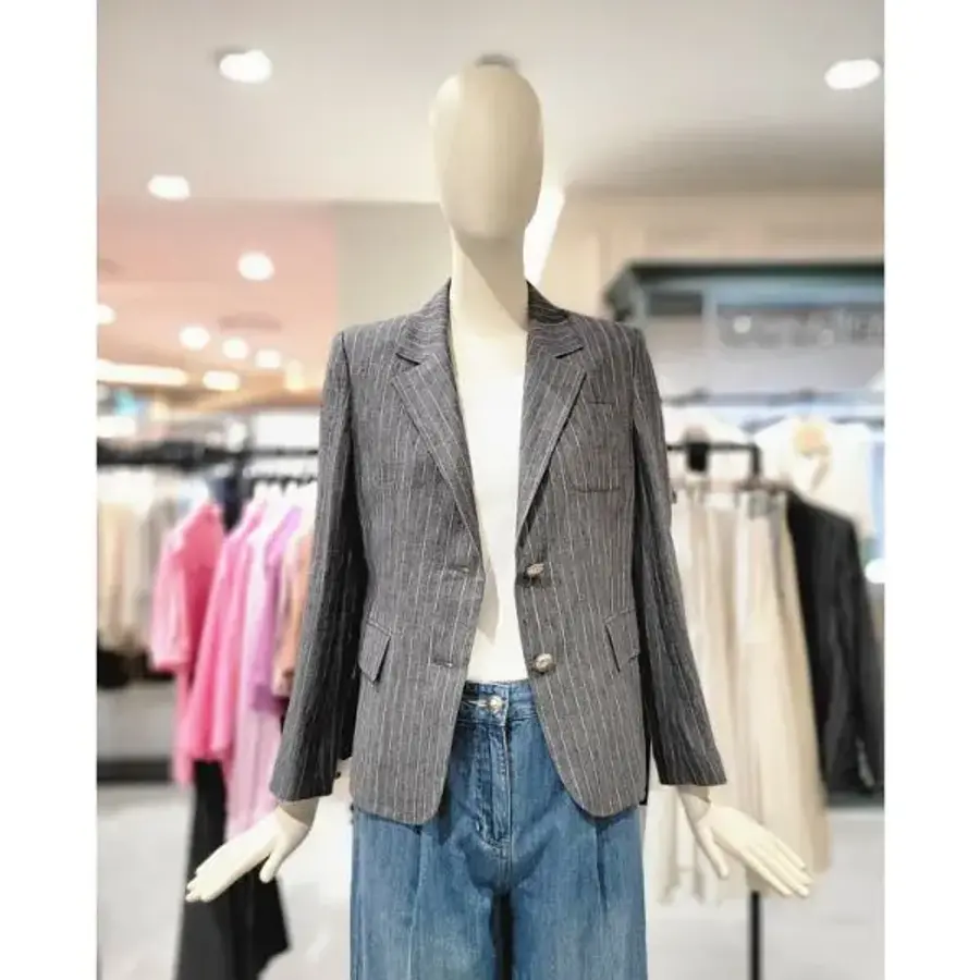 대현 씨씨콜렉트 스트라이프 싱글 브레스트 자켓 E242MSF137 380930 NV 남색 66