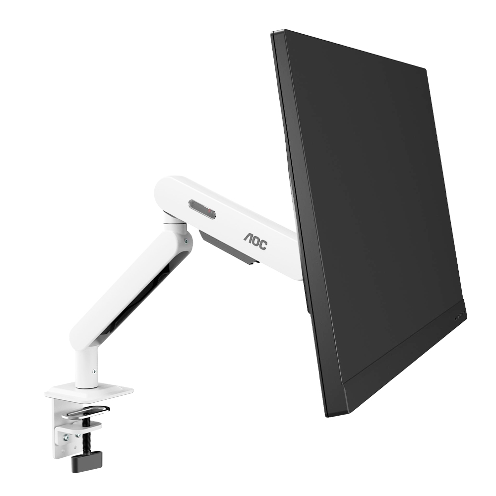 알파스캔 AOC AM402 글래시어 화이트 싱글 모니터암_이미지