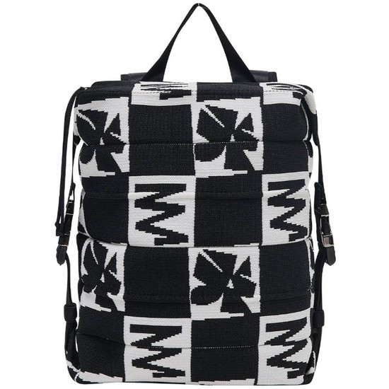 조셉앤스테이시 Lucky Pleats Knit Backpack S Future Flower (Black White)_이미지