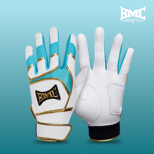 BMC 비엠씨 PRO25 천연양피 야구 배팅장갑 BPR-232 / 스카이블루