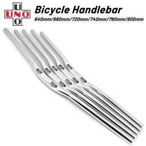 우노 자전거핸들바 스티어링 휠 알루미늄 MTB 도로 핸들 바 라이저 플랫 바 318640 680 720 740 760 800mm