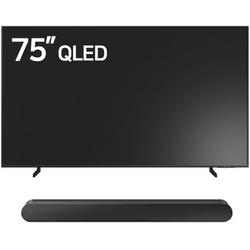 삼성전자 QLED KQ75QC65AFXKR (스탠드+사운드바, HW-S50B)_이미지