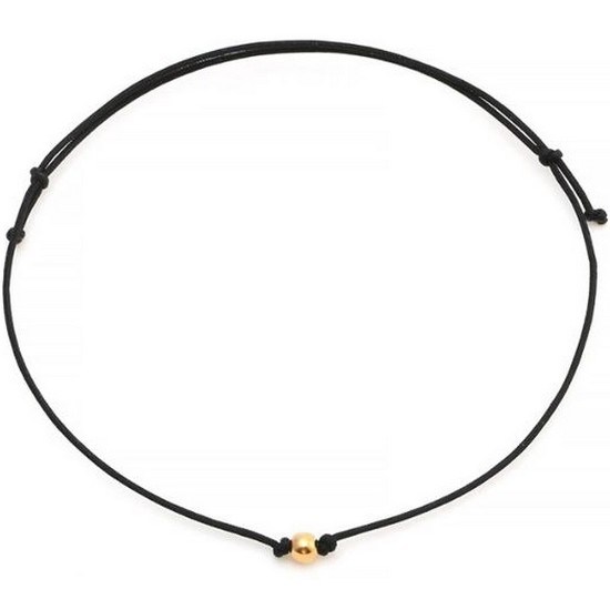 비앤비골드 14K 골드볼 실크끈 블랙 실팔찌 SLB29359