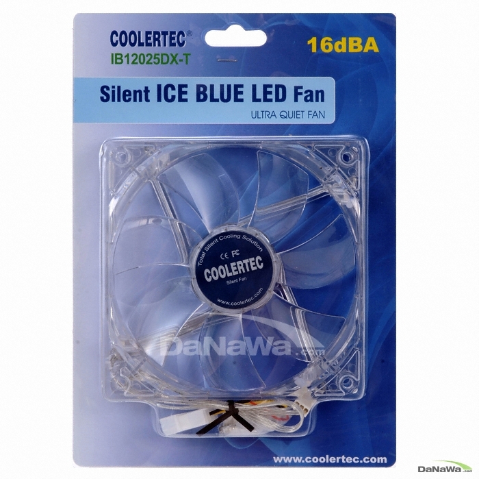 COOLERTEC Silent ICE BLUE LED Fan IB12025DX-T_이미지