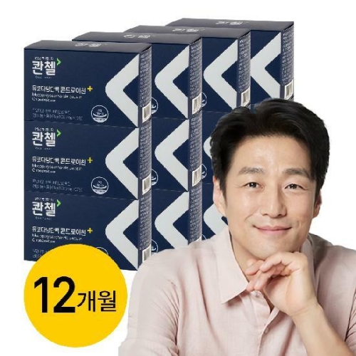 코스맥스바이오 콴첼 뮤코다당단백 콘드로이친 플러스 1000mg 60정 (12개)