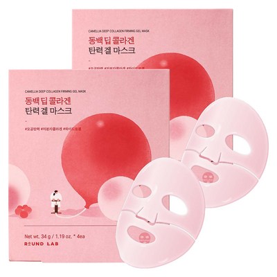 라운드랩 동백 딥 콜라겐 탄력 겔 마스크 (6매)_이미지