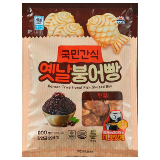 사조대림 대림선 국민간식 옛날 붕어빵 단팥 800g (3개)_이미지