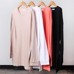 강물처럼 빅사이즈사랑해요 A948L010 라운드싱글이너맨투맨 BE 6144684_이미지