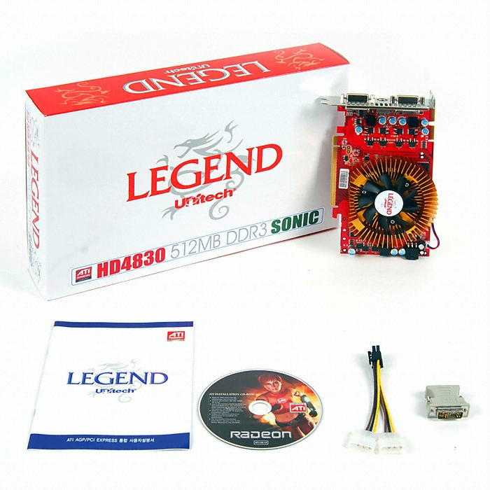 유니텍전자 LEGEND 라데온 HD 4830 LEGEND SONIC 512MB_이미지