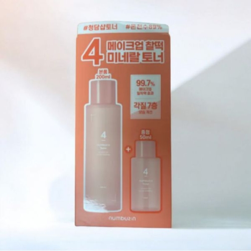  넘버즈인 4번 메이크업 찰떡 미네랄 토너 200ml+50ml [1개]