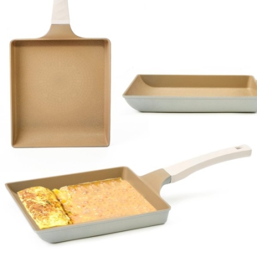 올비아 인덕션 IH 겸용 티타늄5중코팅 밀크 계란말이팬 특대/전팬/에그팬/계란말이용후라이팬/프라이팬