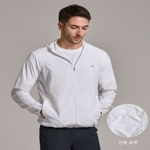 남성 3컬러 에어로윈드 초경량 얇은 바람막이 점퍼 WFJVNQ7_이미지