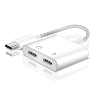 오피아컴 IETOP JBC038 2in1 Type <b>C</b> <b>이어폰</b> 듀얼 <b>젠더</b>