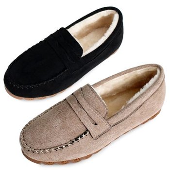 아미 k et muse Suede fur loafers_KM22w238