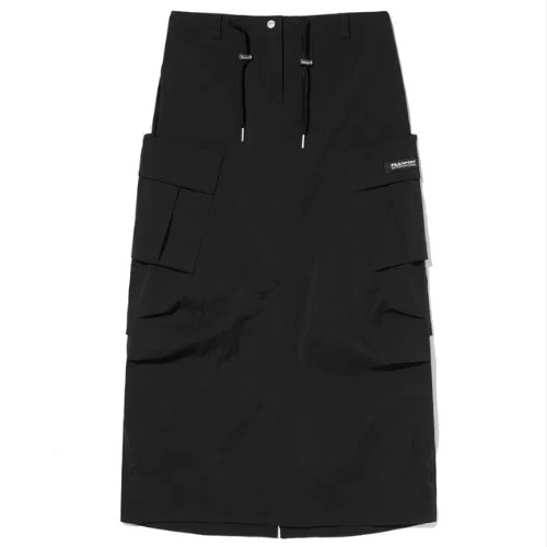 휠라 크링클 미디 카고 스커트 FS2SKG2171F (BLK, 블랙)