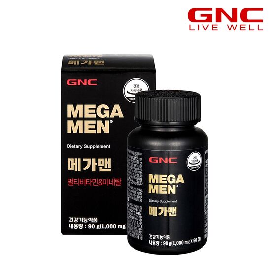 GNC 메가맨 멀티비타민&미네랄 1,000mg 90정
