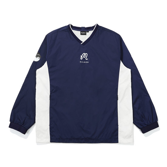 말본골프 브이넥 컬러 블럭 메쉬 안감 피스테 M5121PPI01BLU