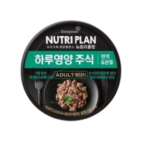 뉴트리플랜 캣 하루영양 주식 어덜트 면역&관절 캔 85g (5개)_이미지