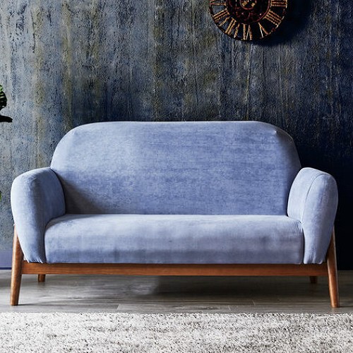 저스틴퍼니처 토크 원목 아쿠아 스웨이드 패브릭 소파 2인용