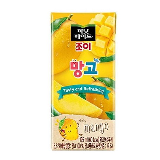 코카콜라음료 미닛메이드 조이 망고 195ml (4개)